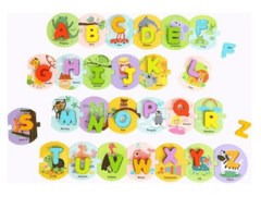 Tooky Toy Wooden Alphabet Puzzle TL497 - Colorland Toys