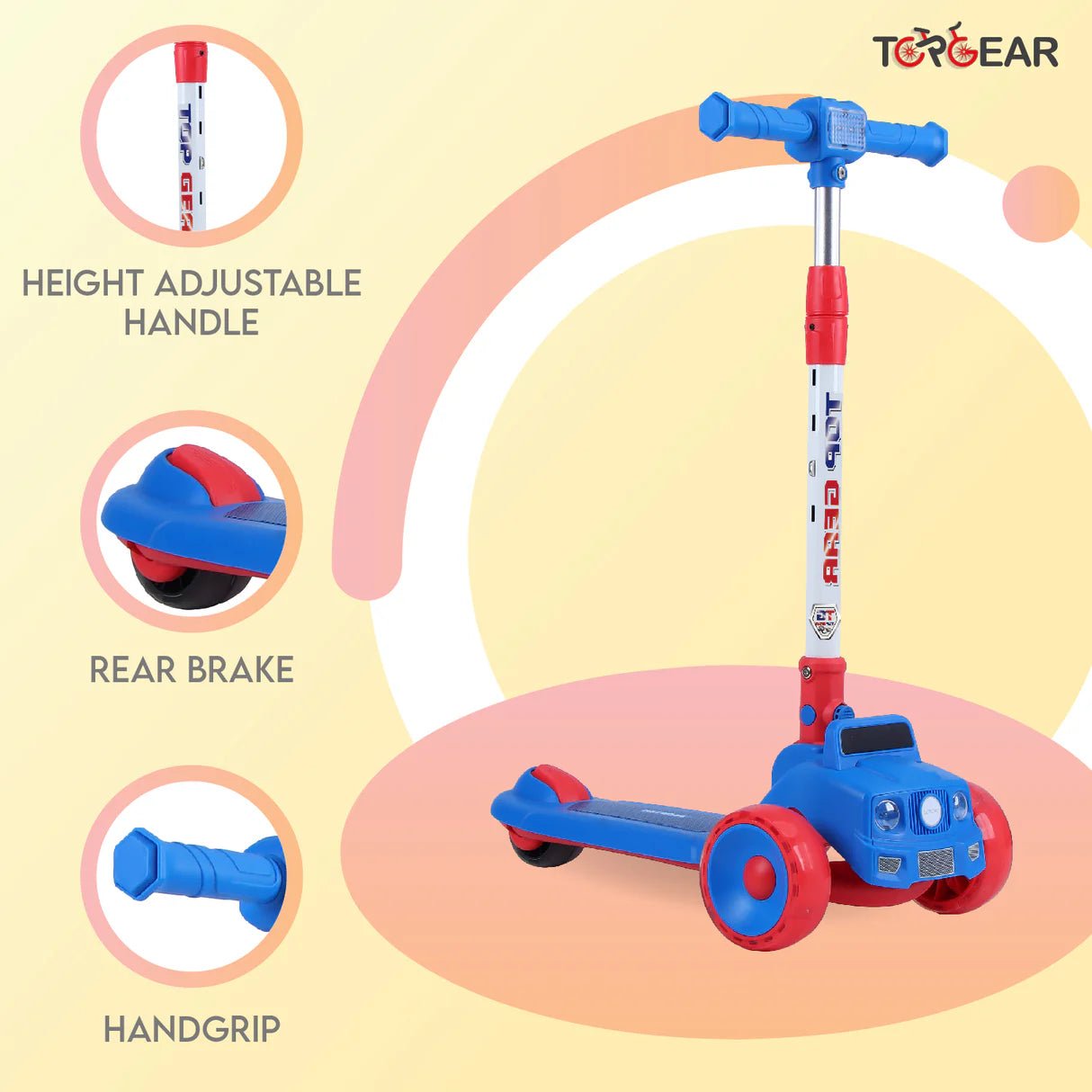 Top Gear Kick Scooter Blue TG - 865 - Colorland Toys