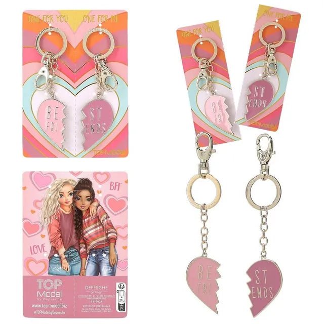 TOPModel BFF Heart Keyring Set — image 3