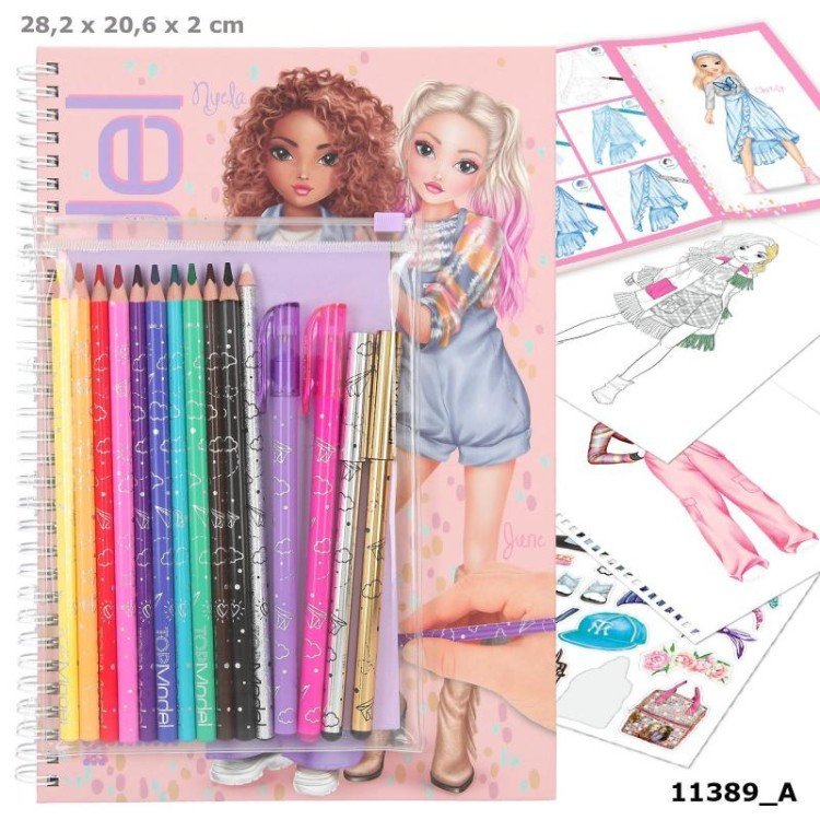 TOPModel Colouring Book with Pen Set TM-11389