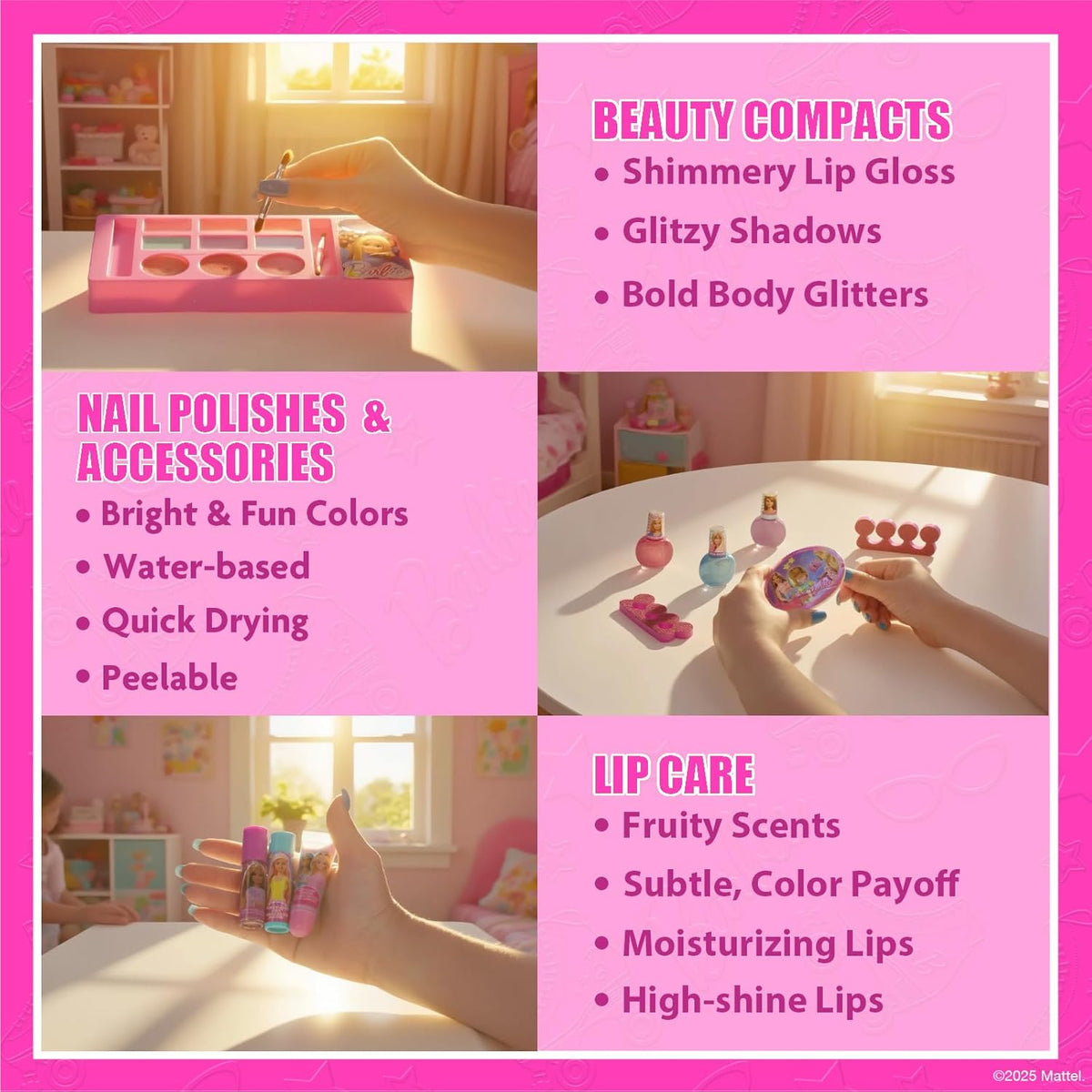 Townley Girl Barbie Movie Kids Washable Makeup Kit for Girls — image 5