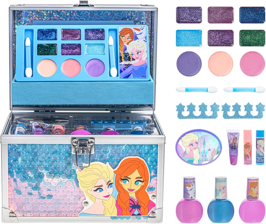 Townley Girl Disney Frozen Train Case Cosmetic Makeup Set for Kids — image 2