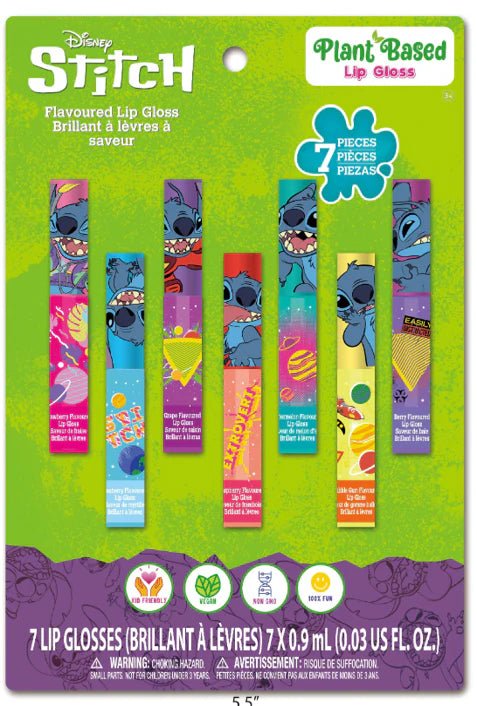 Townley Girl Lip Gloss Plant Based Stitch 7 Pack SI0011GA - Colorland Toys