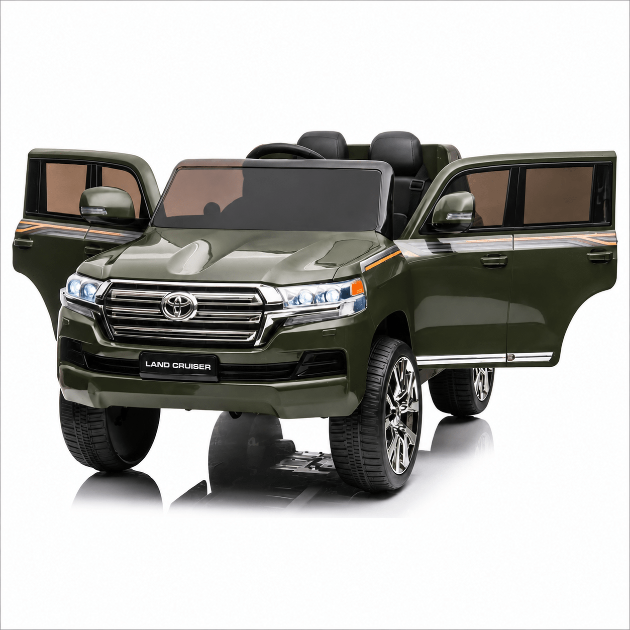 Toyota Land Cruiser 12V Kids Ride-On | Green JJ2022 - Colorland Toys