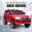 Toyota Land Cruiser 12V Kids Ride-On | Red JJ2022