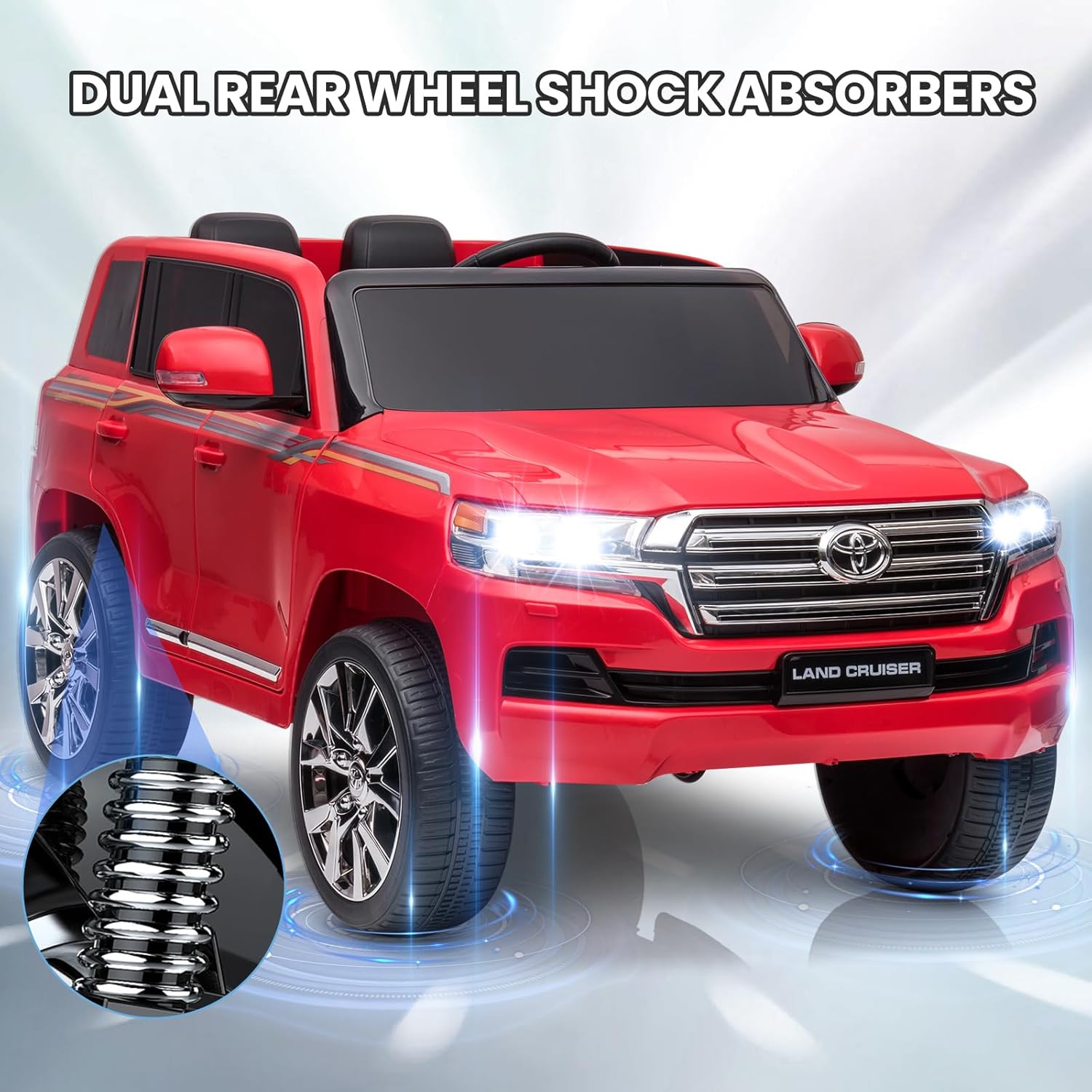 Toyota Land Cruiser 12V Kids Ride-On | Red JJ2022 - Colorland Toys
