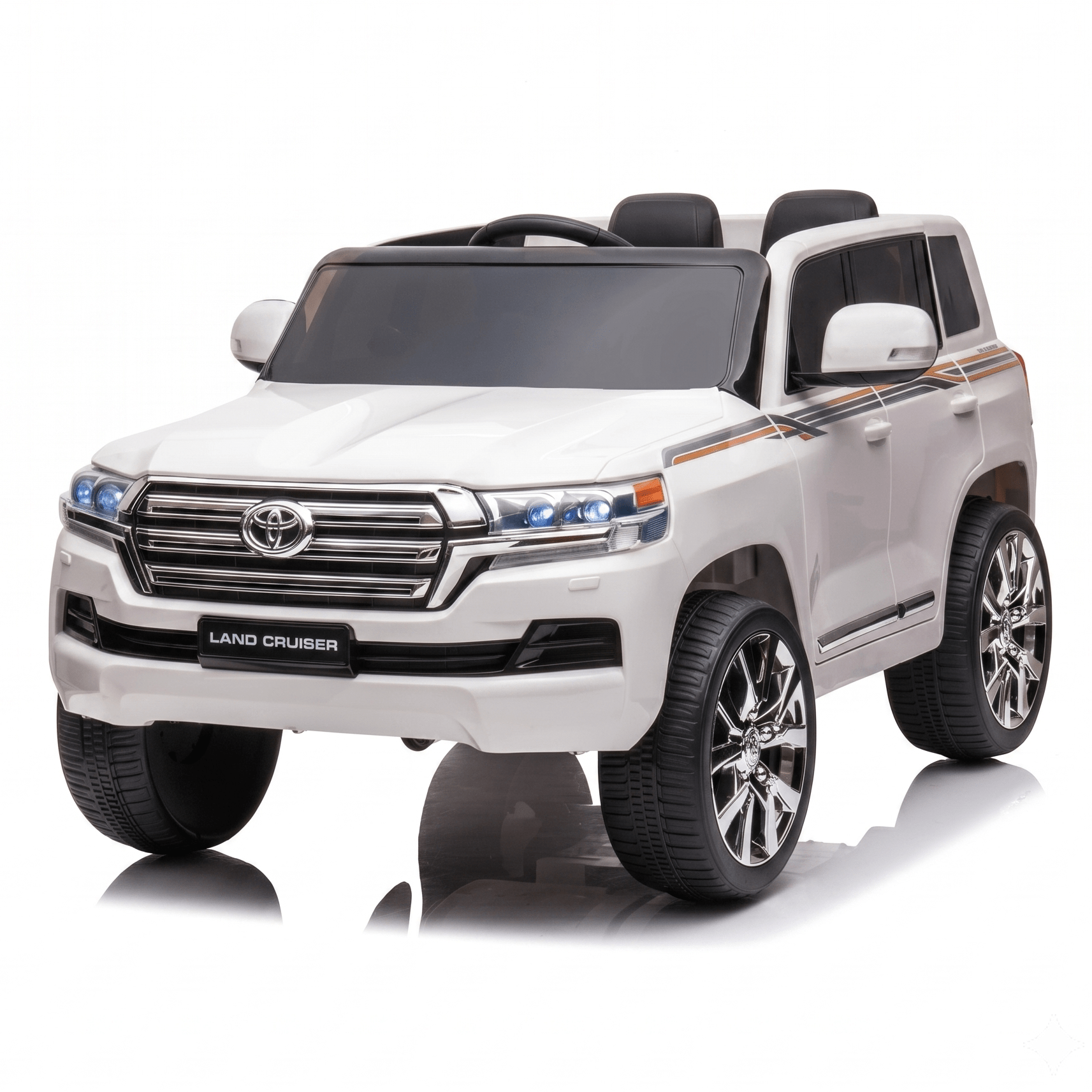 Toyota Land Cruiser 12V Kids Ride-On | White JJ2022 - Colorland Toys