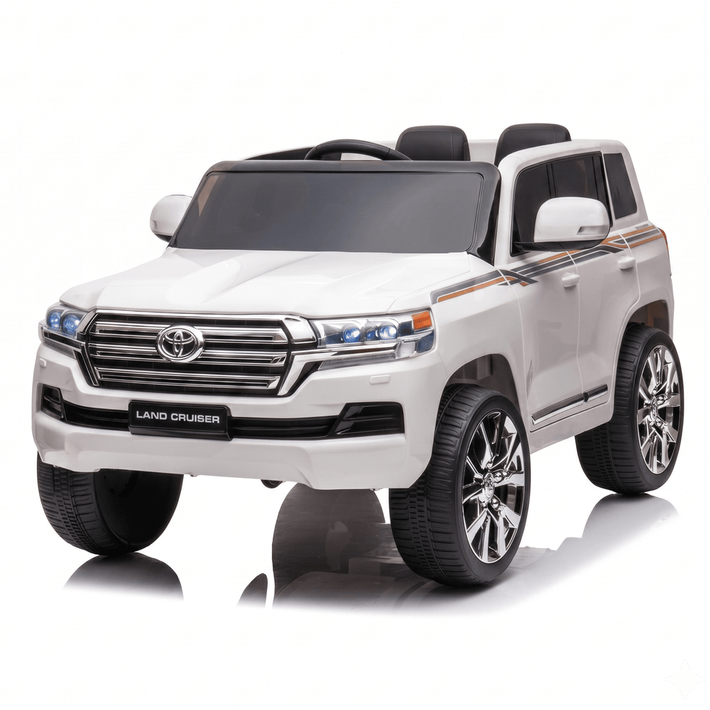 Toyota Land Cruiser 12V Kids Ride-On | White JJ2022 - Colorland Toys