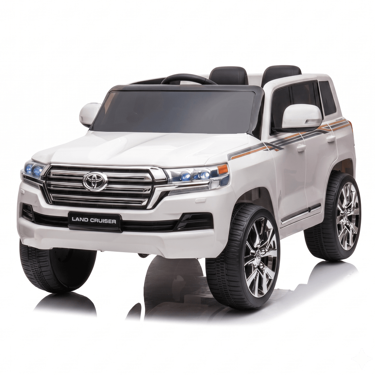 Toyota Land Cruiser 12V Kids Ride-On | White JJ2022 - Colorland Toys
