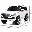 Toyota Land Cruiser 12V Kids Ride-On | White JJ2022