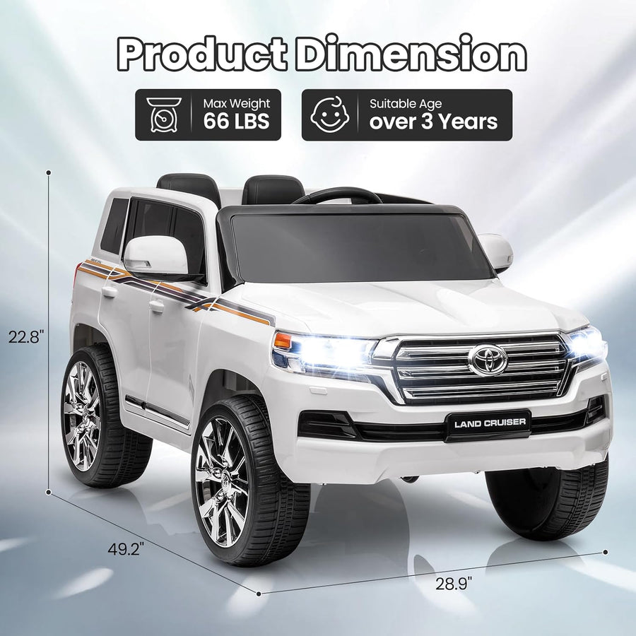 Toyota Land Cruiser 12V Kids Ride-On | White JJ2022 — image 13
