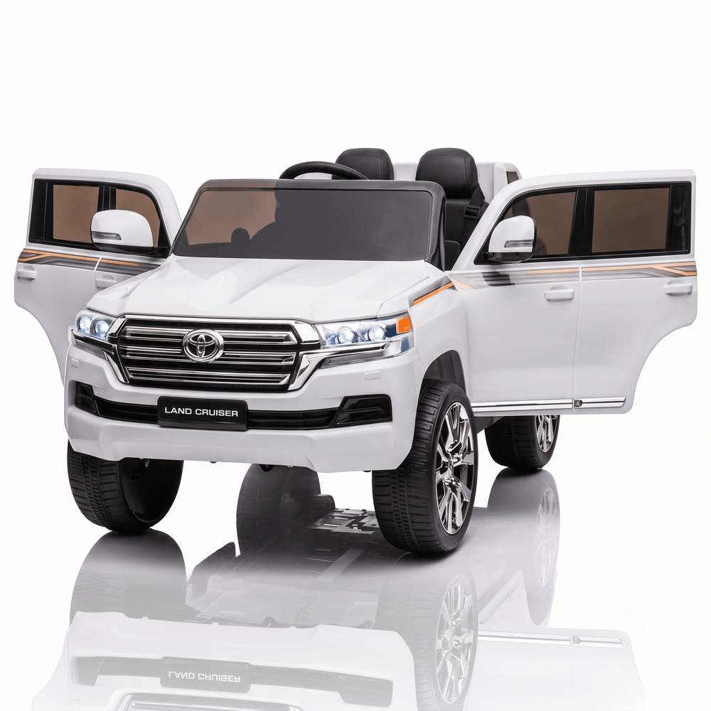 Toyota Land Cruiser 12V Kids Ride-On | White JJ2022 - Colorland Toys