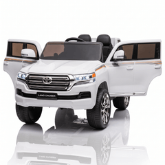 Toyota Land Cruiser 12V Kids Ride-On | White JJ2022 - Colorland Toys