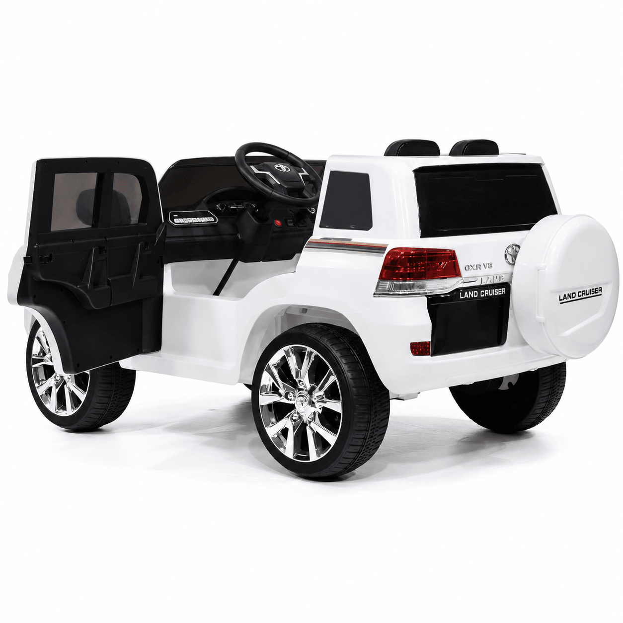 Toyota Land Cruiser 12V Kids Ride-On | White JJ2022 - Colorland Toys