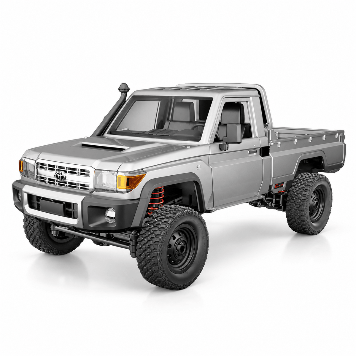 Toyota Land Cruiser LC79 4WD Off-Road Crawler Pickup Truck w/Upgraded LED Lighting (Silver) | MN-82PRO — image 9
