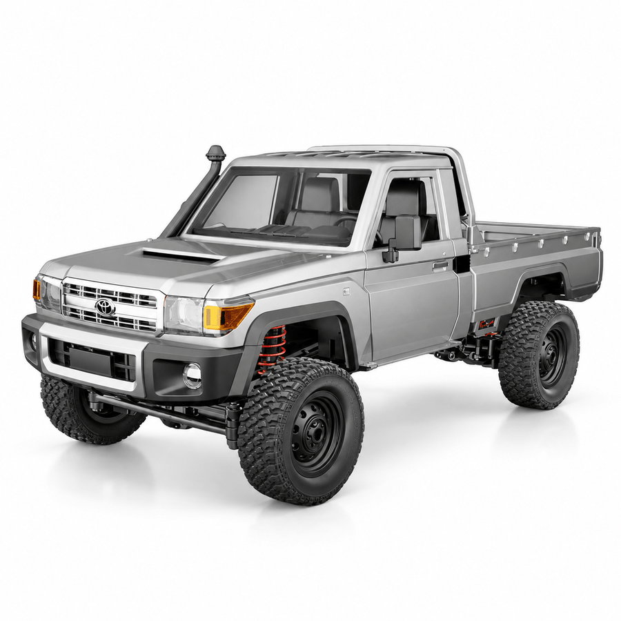 Toyota Land Cruiser LC79 4WD Off-Road Crawler Pickup Truck w/Upgraded LED Lighting (Silver) | MN-82PRO — image 9