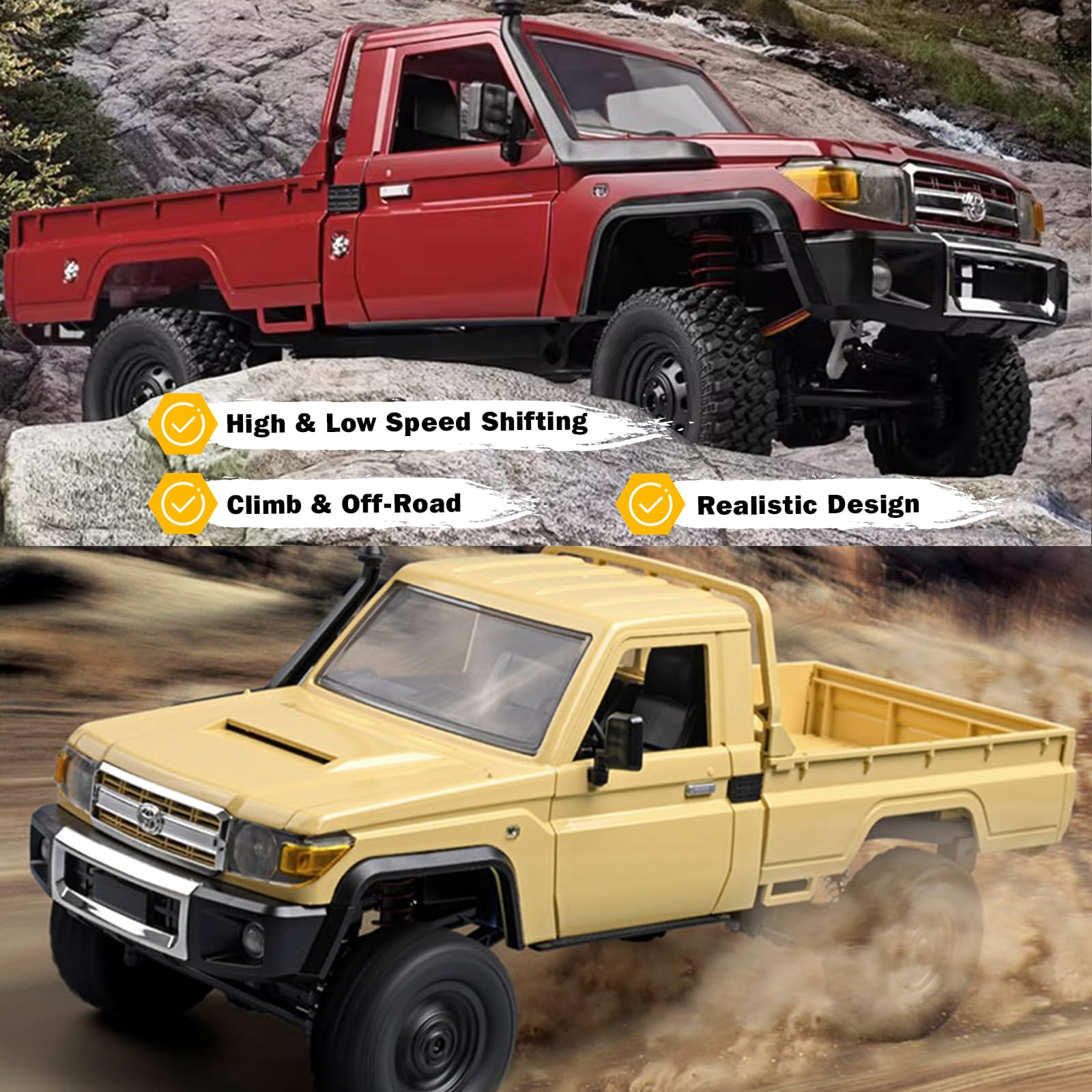 Toyota Land Cruiser LC79 4x4 RC Truck 1:12 | MN-82 - Assorted - Colorland Toys