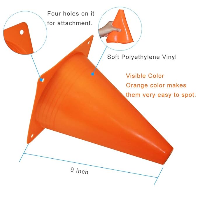Training Cones Set 9inch 5pcs FC901 - Colorland Toys
