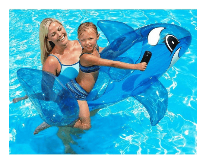 Transparent Whale Rider 157X94Cm 41037 - Colorland Toys
