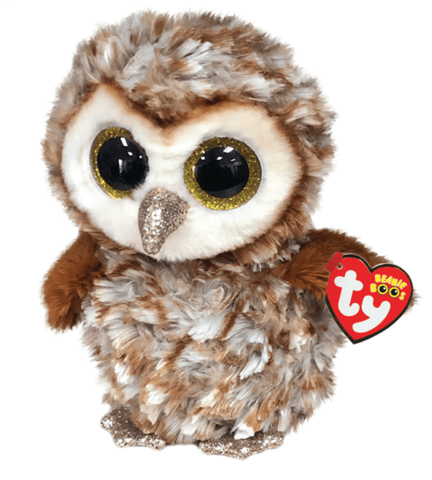 TY Beanie Boos Percy the Brown Owl with Glitter Eyes 6inch 36326