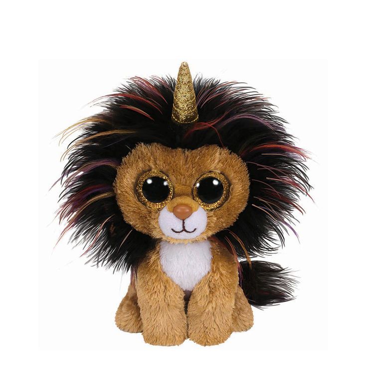TY Beanie Boos Ramsey the Lion Brown 6inch 36252