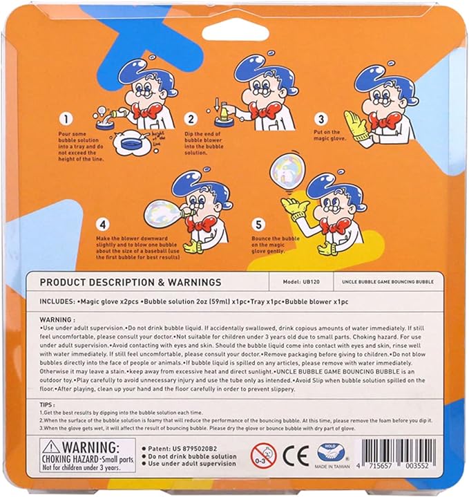 Uncle Bubble Bouncing Bubble UB120 - Colorland Toys
