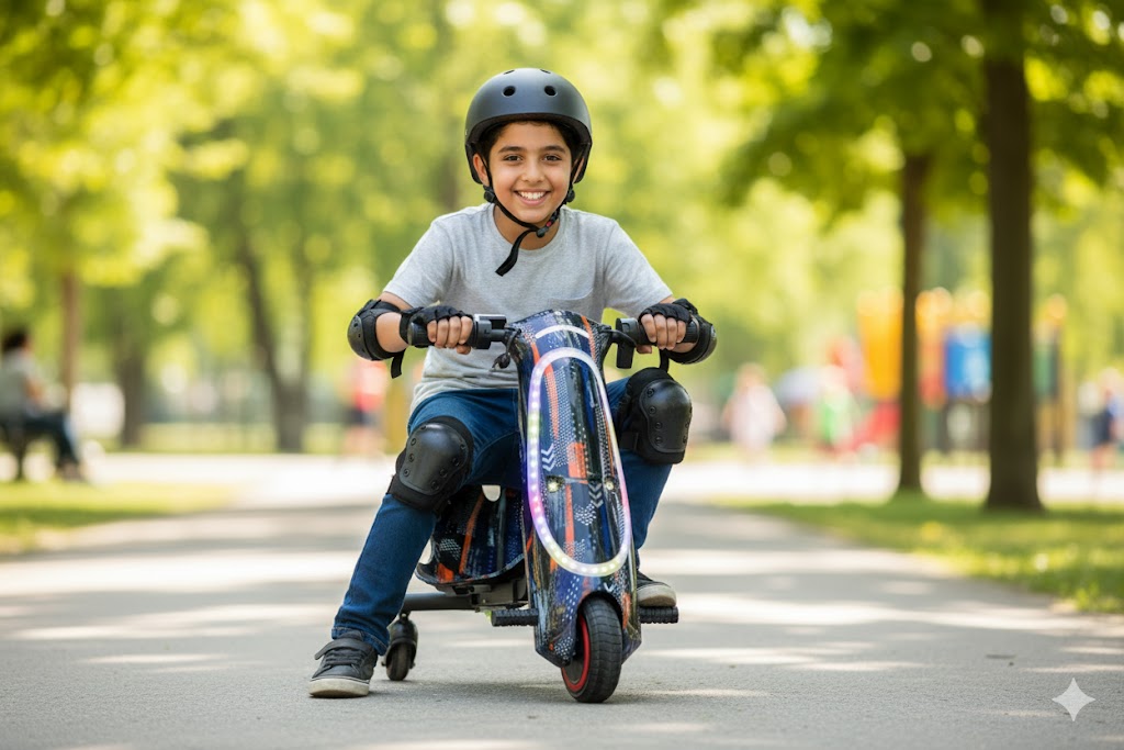 Pro Ride Mini Drift Scooter 36V – Urban Black | LED & Bluetooth Ride-On - Colorland Toys