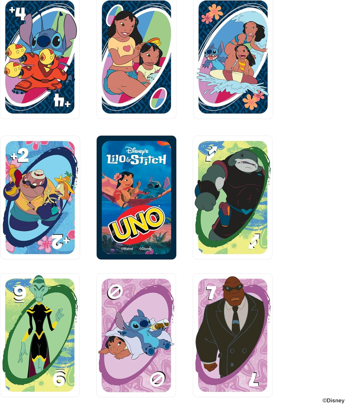 UNO® Disney Lilo &amp; Stitch Edition – لعبة بطاقات قابلة للتجميع مع قاعدة "Ohana" الخاصة JCC10 — image 5