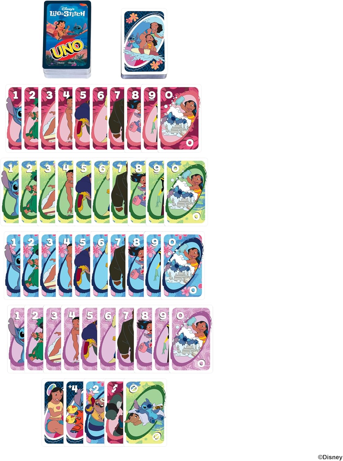 UNO® Disney Lilo &amp; Stitch Edition – لعبة بطاقات قابلة للتجميع مع قاعدة "Ohana" الخاصة JCC10 — image 4