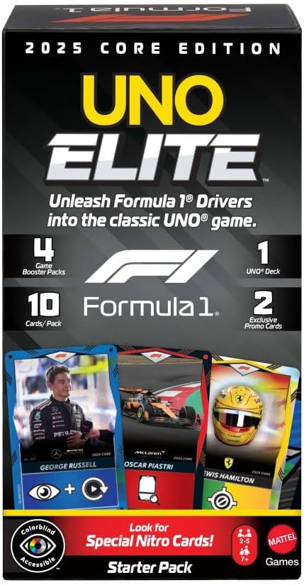 UNO Elite Formula 1 2025 Core Edition Starter Pack JLV42 - Colorland Toys