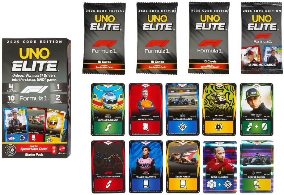 UNO Elite Formula 1 2025 Core Edition Starter Pack JLV42 - Colorland Toys