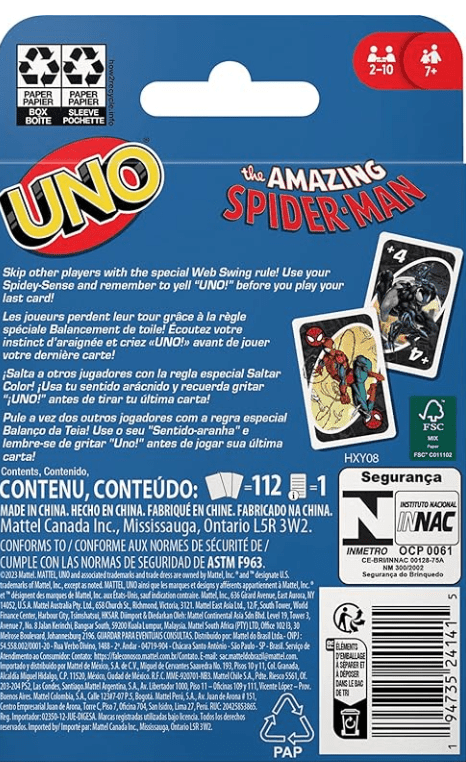 UNO Spider-Man Card Game — image 3