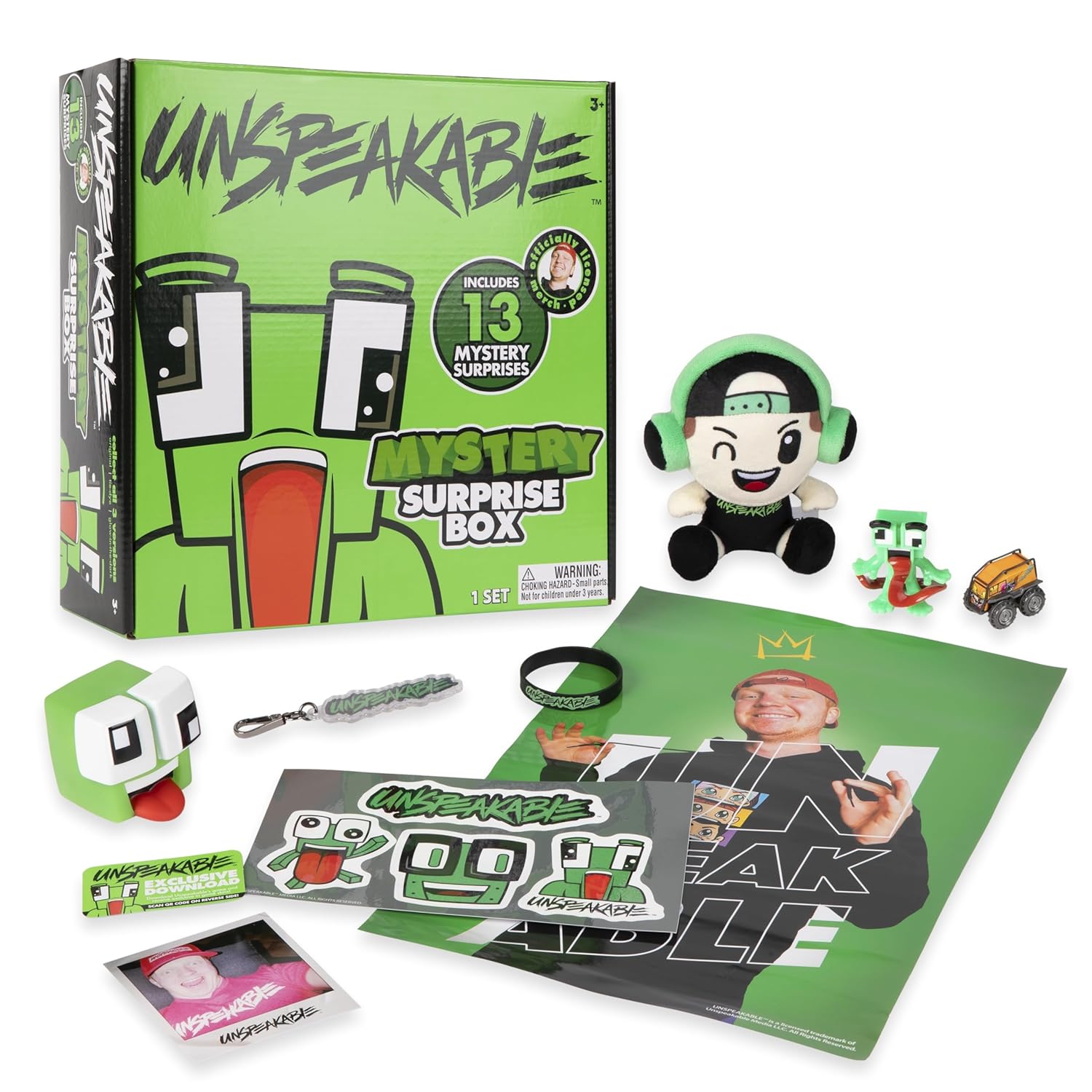 Unspeakable Mystery Surprise Box — 13 Collectibles with Exclusive Plush, Figure, Squishy & More - Colorland Toys