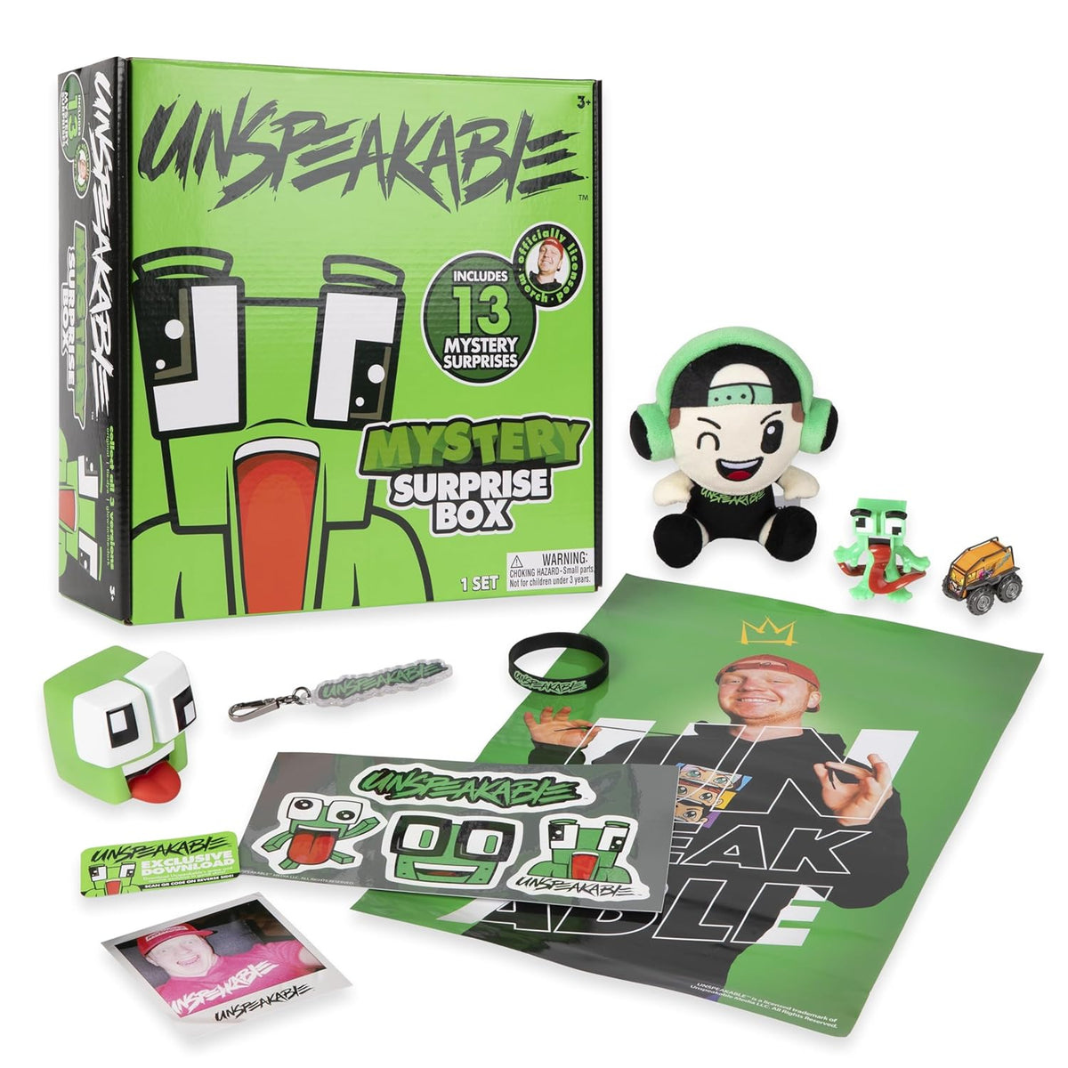 Unspeakable Mystery Surprise Box — 13 Collectibles with Exclusive Plush, Figure, Squishy & More - Colorland Toys