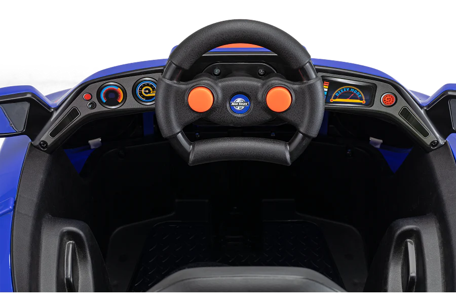 6V KT Dizzy Racers Ride-On Car Blue by Kid Trax Toys — view 3