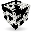 V-Cube Crossword 3 x 3 Straight Cube V-Cube Crossword 3 x 3 Straight Cube 00.0109