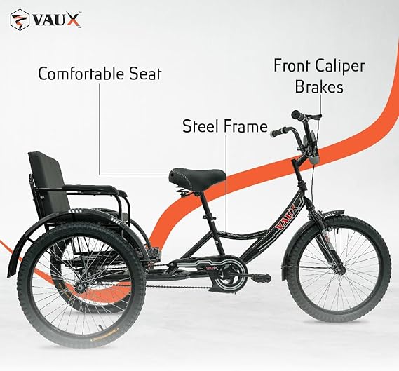 Vaux Tricycle 12 Back Seat Black — image 3