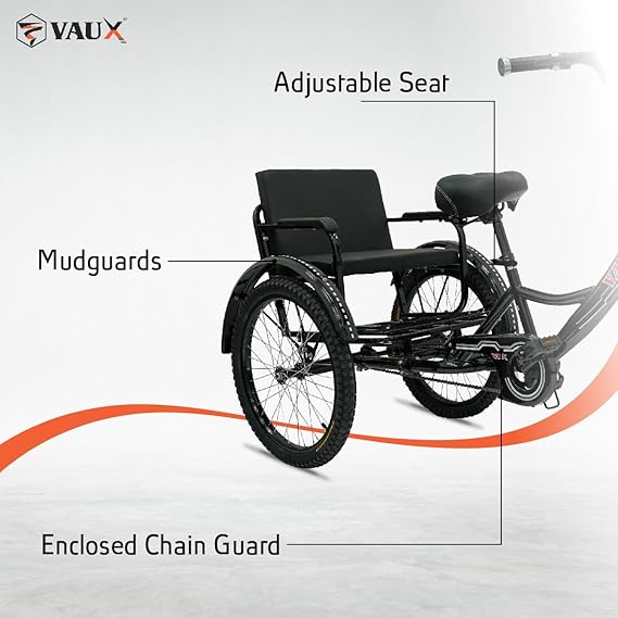 Vaux Tricycle 12 Back Seat Black — image 4