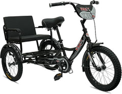 Vaux Tricycle 12 Back Seat Black - Colorland Toys
