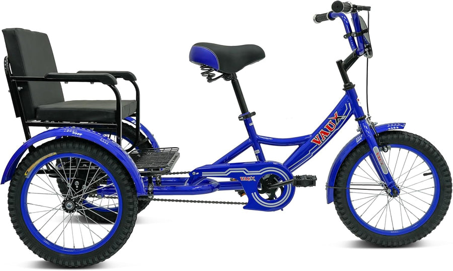 Vaux Tricycle 12 Back Seat Blue
