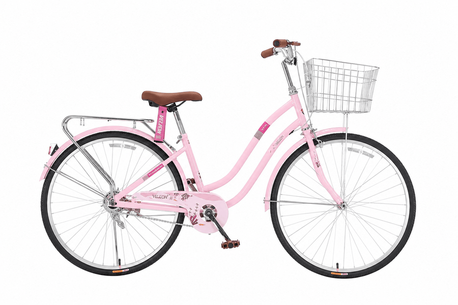 Veleon Bicycle With Basket 26 Inch Pink V-T602