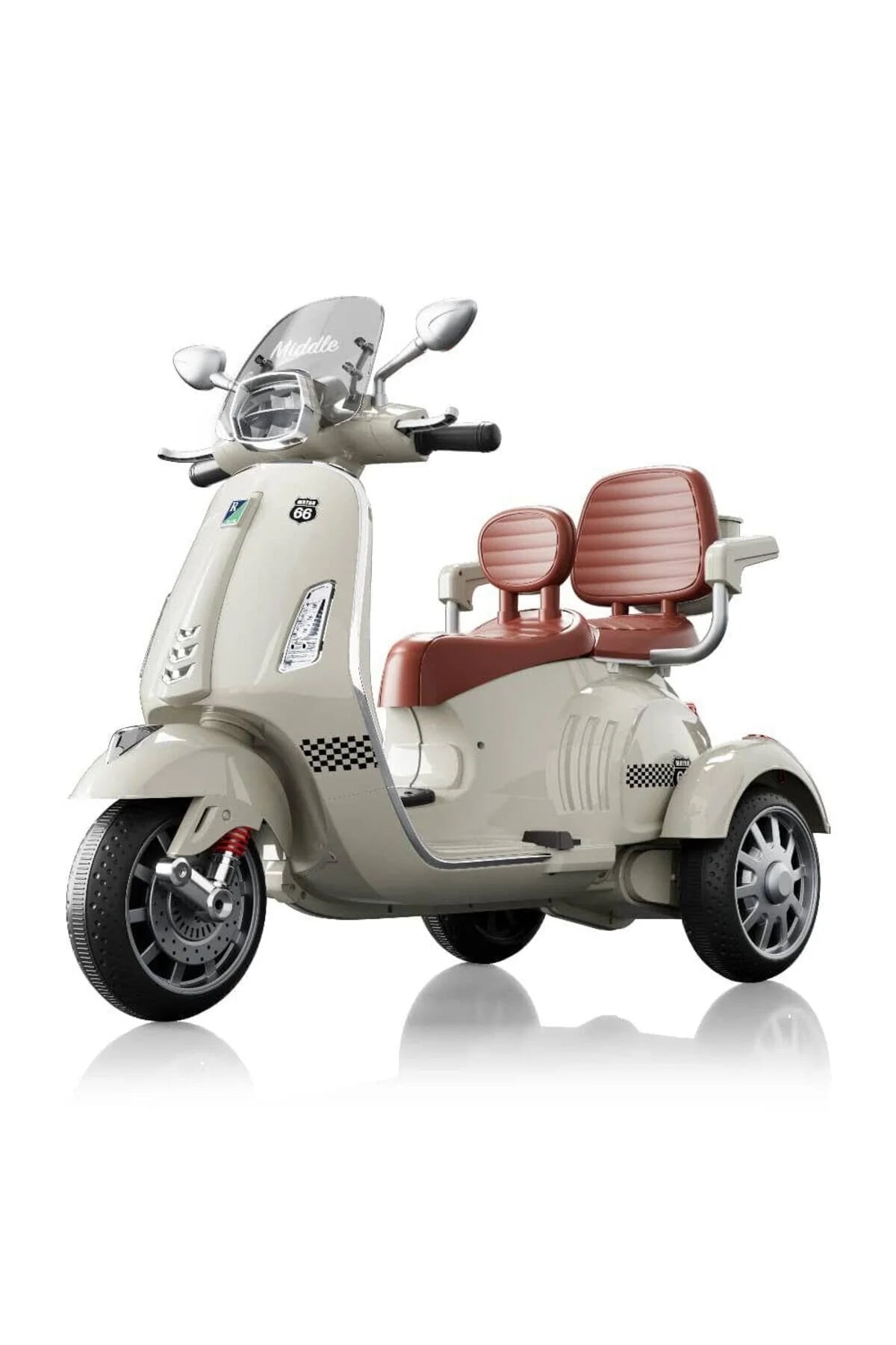 Vespa Double Seat Scooter White LB - 1388/HLW - 1388 - Colorland Toys