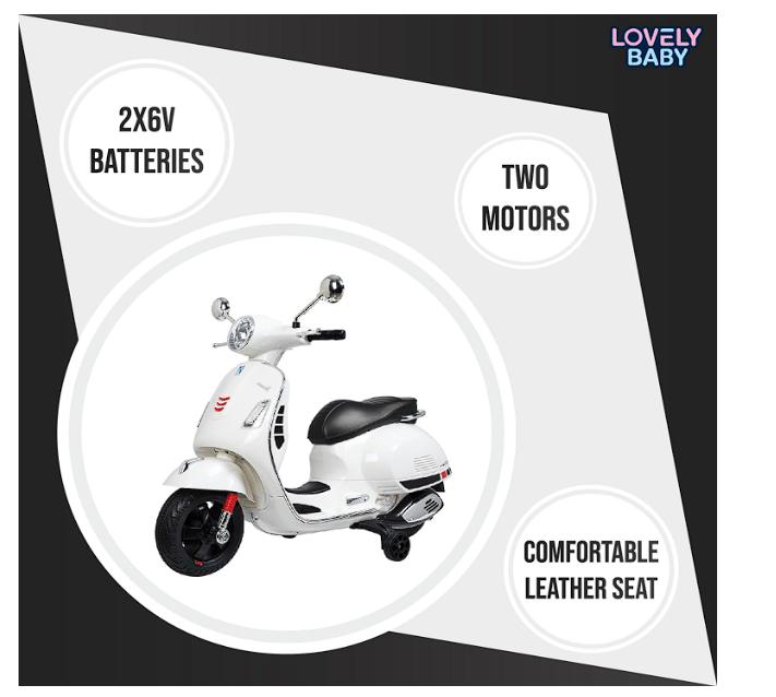 Vespa GTS Motorcycle White LB - 946L - Colorland Toys