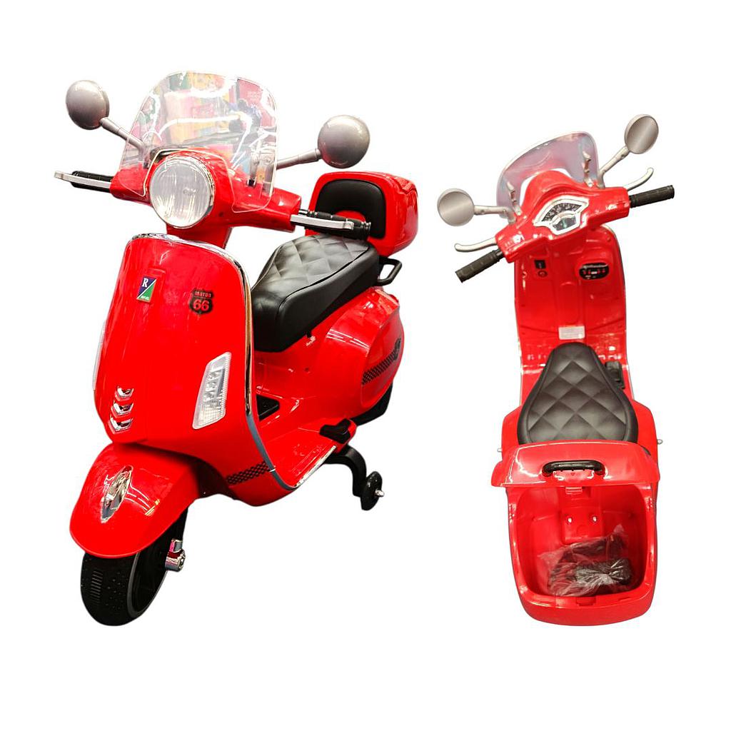 Vespa Motorcycle With Box Red Q618P — image 1