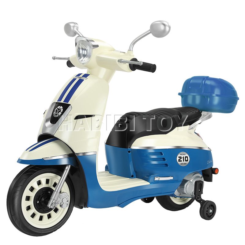 Vespa Qike Motorcycle With Box Blue QK2308 - Colorland Toys