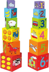 Viga Wooden Nesting & Stacking Blocks 59461 - Colorland Toys