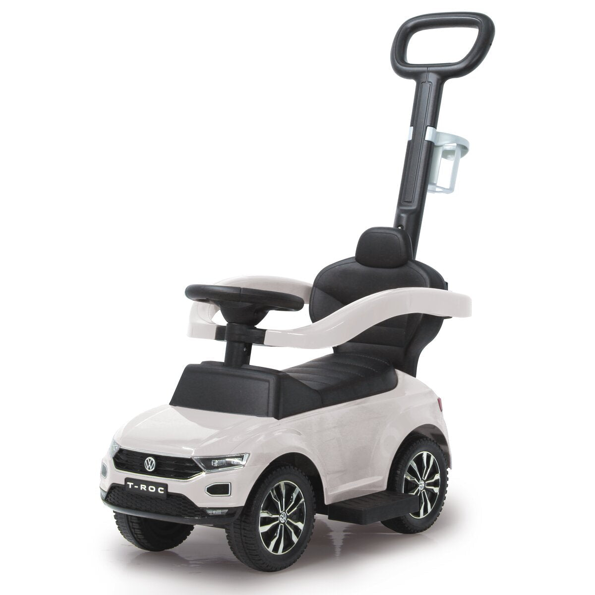 Volkswagen T - roc Ride - on Car with Handle White 651 B10022 - Colorland Toys