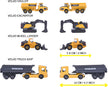 Volvo Construction 4 Pieces Giftpack, 7.5cm by Majorette