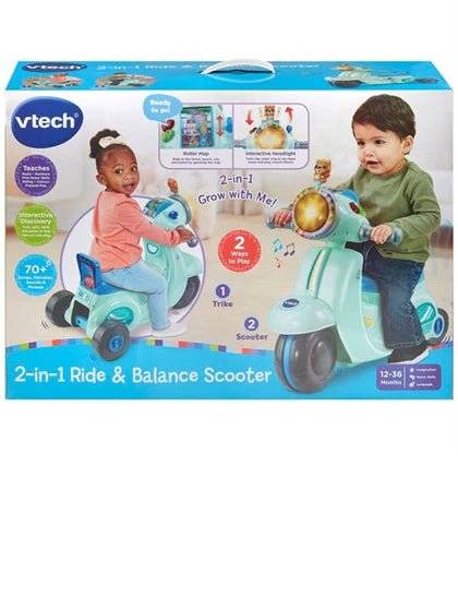 VTech 2 - In - 1 Ride & Balance Scooter VT80 - 572373 - Colorland Toys