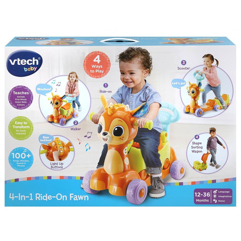 VTech 4 - in - 1 Ride - on Fawn 80 - 527703 - Colorland Toys